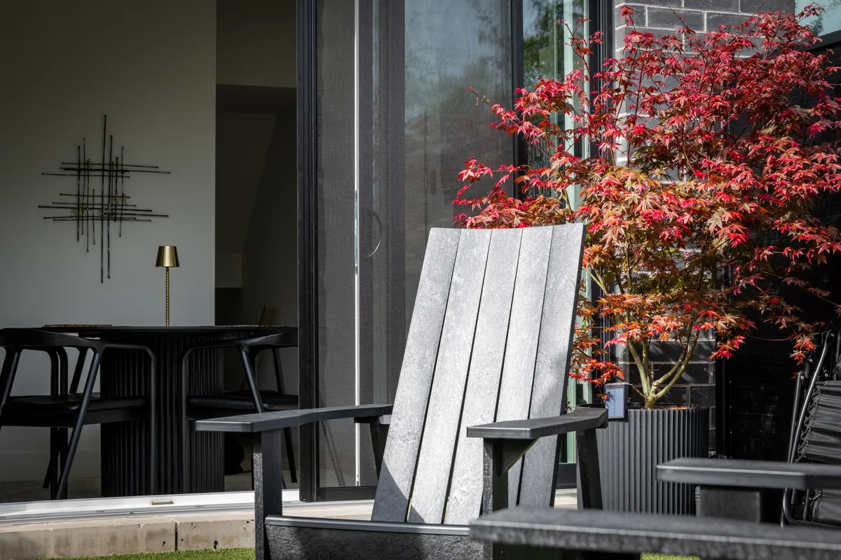 Outdoor deck seating area in the Applewood neighborhood of Millard